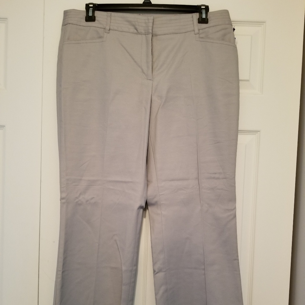 Pale Gray Petite Pants / Slacks